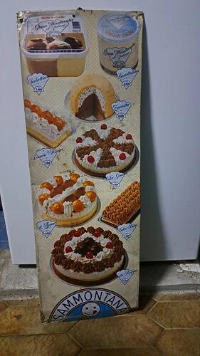 Tabella-Gelati-Sammontana-In-Lamiera-Vintage-Come