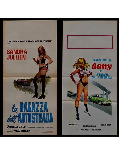 lotto-locandine-la-ragazza-dell-autostrada-dany-sandra-julien-auto-car-b85