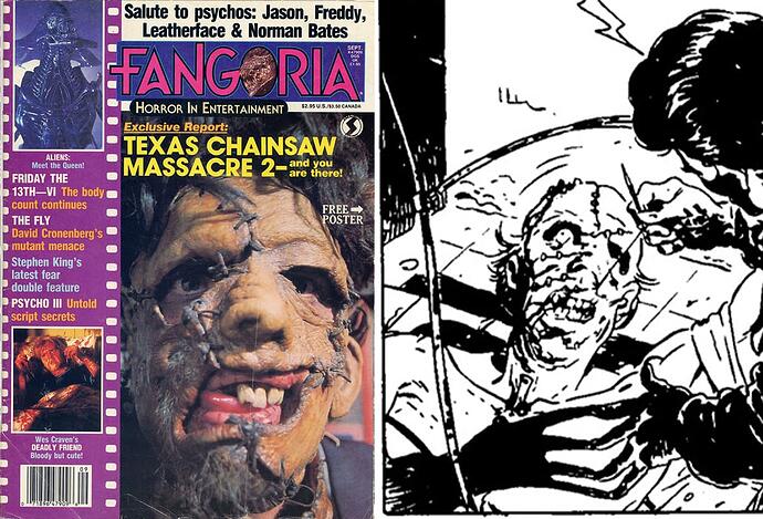 Fangoria 57 cover e splatter