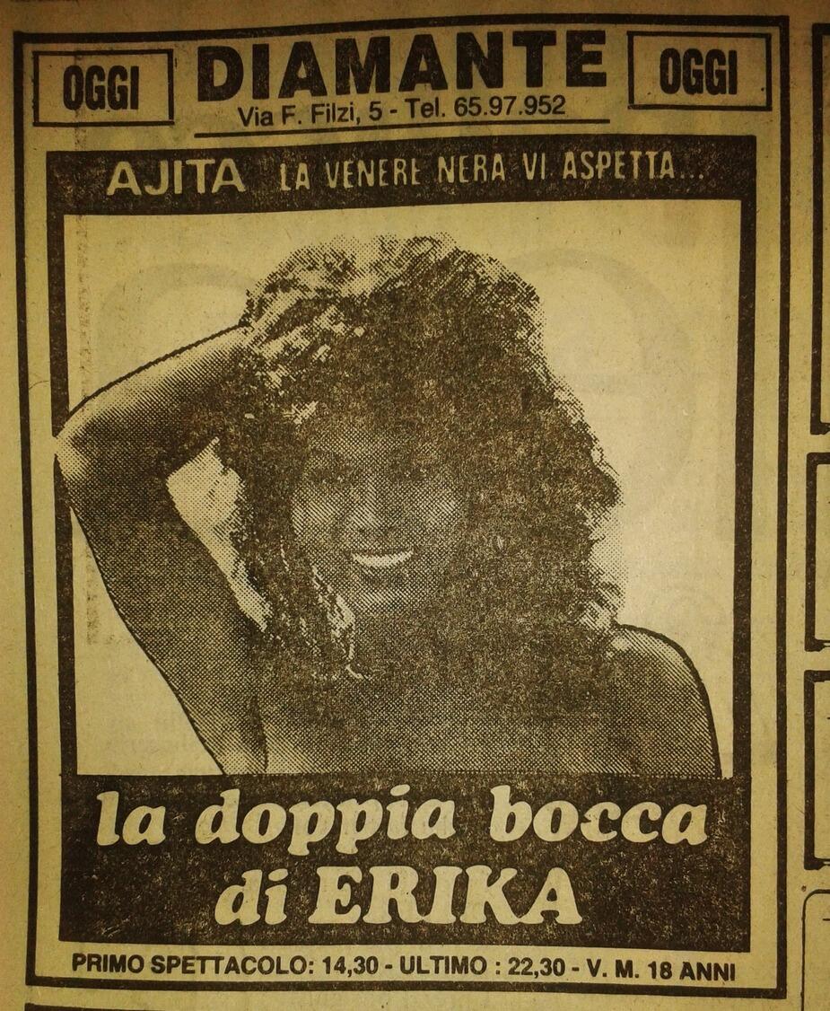 La doppia bocca di Erika (Sergio Bergonzelli, 1983) - CINEMA HARDCORE -  Gente di Rispetto